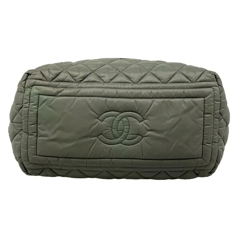 Chanel Coco Cocoon Tote Bag Green Black Gray
